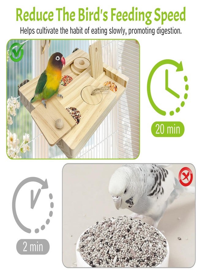 هامليدي ألعاب هاميليدي الخشبية للبحث عن الطعام، ألعاب ألغاز تفاعلية للببغاء، ألعاب معلقة لإثراء حياة الطيور، ملحقات قفص تغذية بطيئة للطيور، مناسبة للببغاء الصغير، الكوكاتيل، طيور الحب، الكونيور، والكناري. - Image 4